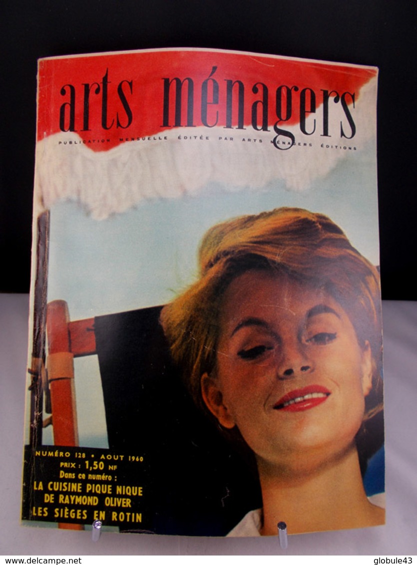 ARTS MENAGERS N° 128 Aout 1960 120 Pages LA CUISINE PIQUE NIQUE DE RAYMOND OLIVIER, LES SIEGES EN ROTIN - House & Decoration