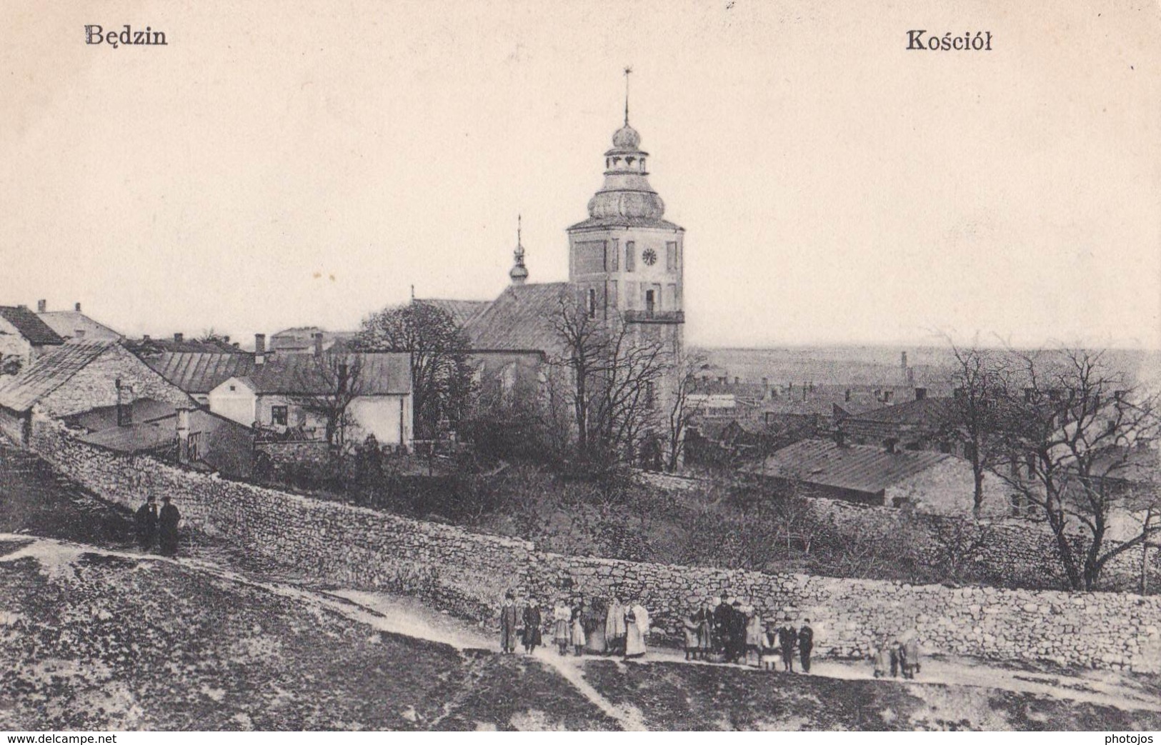 Post Card : Bedzin Kosciot  (Pologne) Vue Vers L'église  Animation  Dos Divisé Non Voyagé - Poland