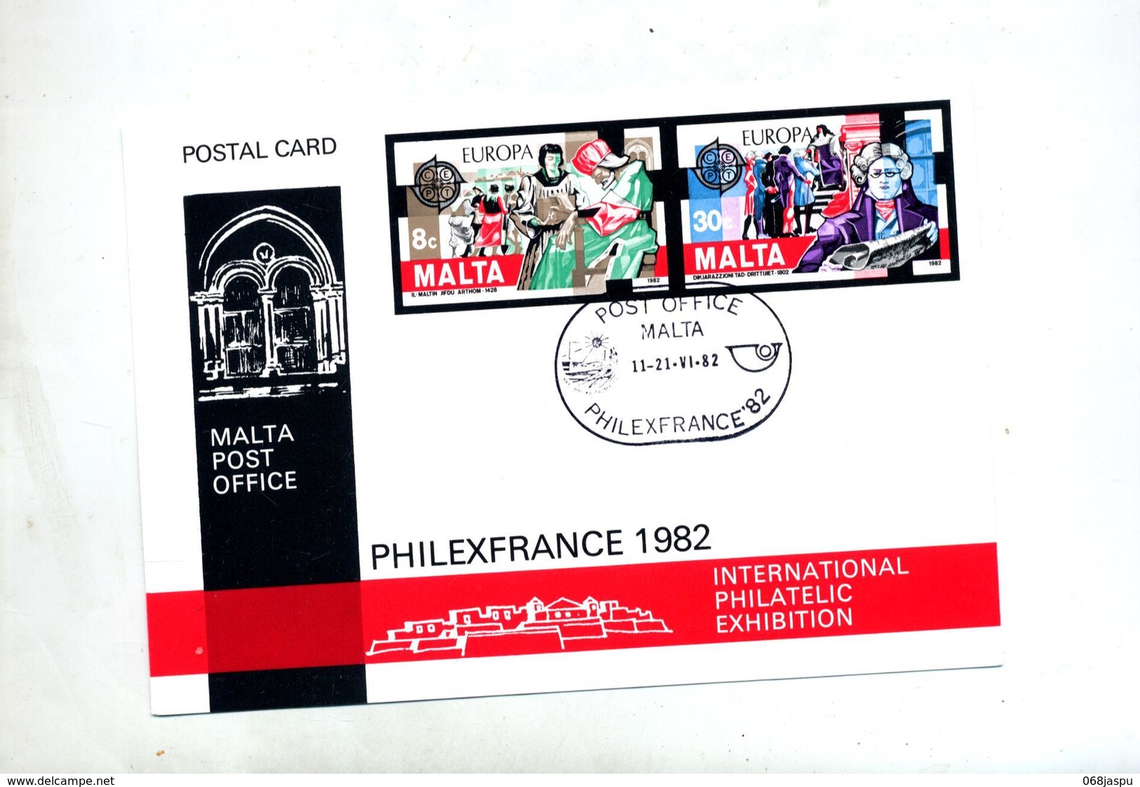 Lettre Carte Postale Europa Cachet Philexfrance - Malta