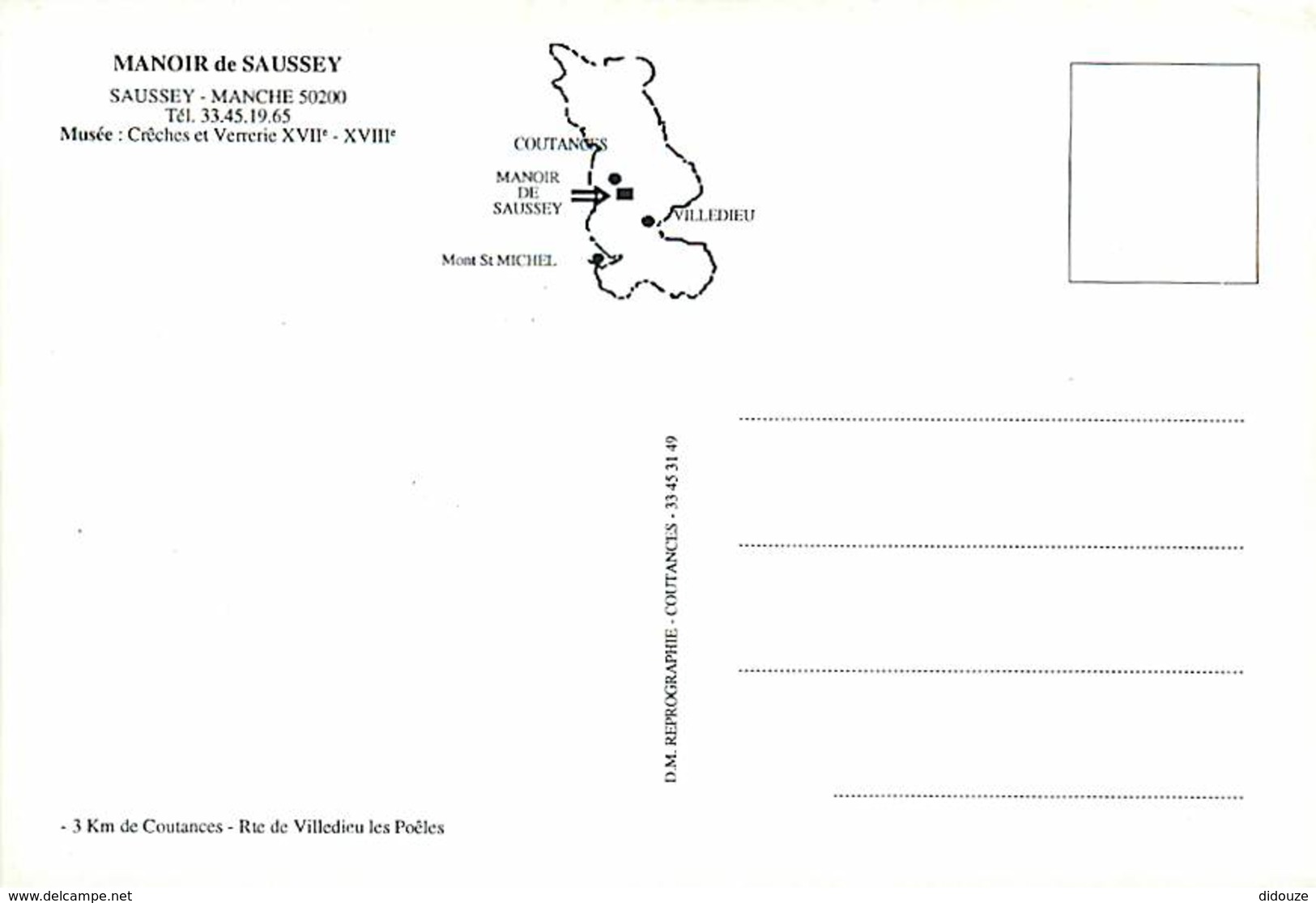 50 - Saussey - Le Manoir De Saussey - Carte Neuve - Voir Scans Recto-Verso - Autres & Non Classés