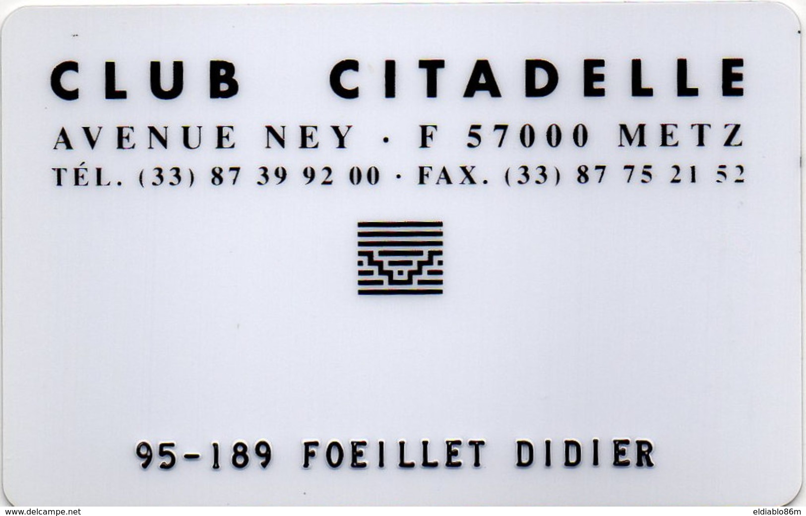 FRANCE - UNKNOWN CARD - CLUB CITADELLE - Autres & Non Classés