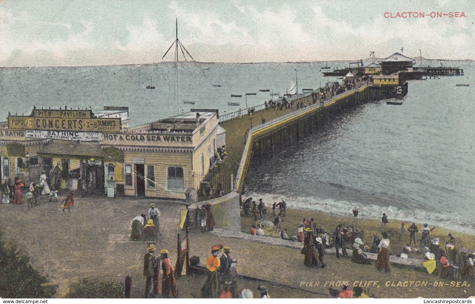 Postcard Pier From Cliff Clacton On Sea Essex My Ref  B13862 - Clacton On Sea