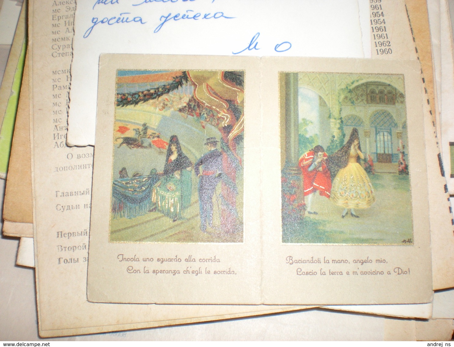 Small Old Callendar Litho Baciandoti La Mano Angelo Mio  Lascio La Terra E M Avoicino A Dio Involo Uno Squardo Alla Corr - Petit Format : 1901-20