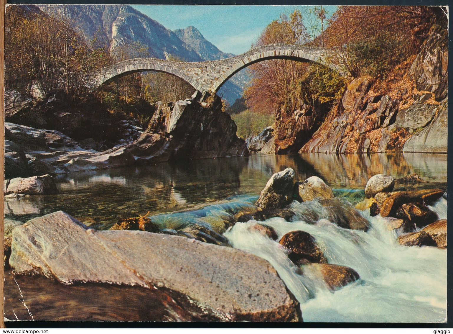 °°° 16058 - SVIZZERA - TI - VALLE VERZASCA - LAVERTEZZO - PONTE DEI SALTI - 1975 With Stamps °°° - Lavertezzo 