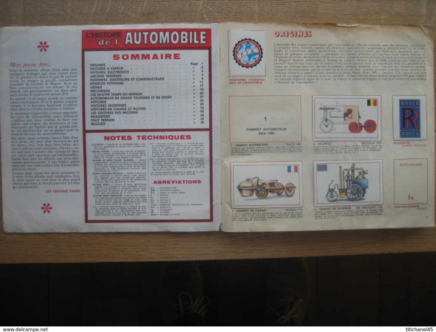 Album L'HISTOIRE DE L'AUTOMOBILE - Editions PANINI - Incomplet - Albums & Catalogues