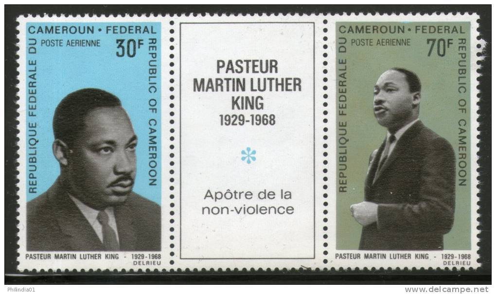 Cameroun 1968 Martin Luther King Nobel Prize Winner Apostle Of Non-Violence Setenant Pair Sc C111 & C115 MNH # 1979 - Martin Luther King