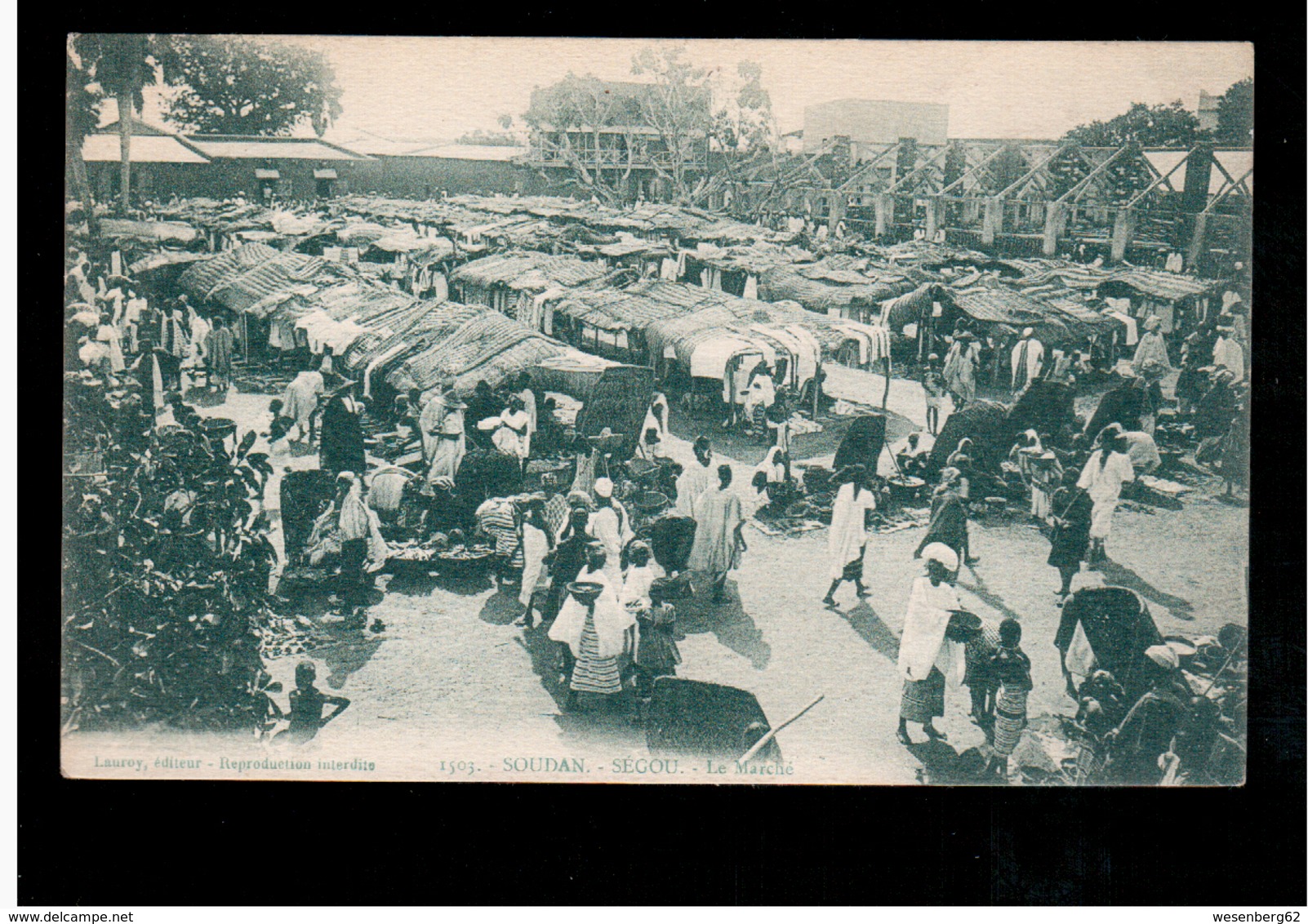 SOUDAN Ségou. Le Marché 1928 Old Postcard - Sudan