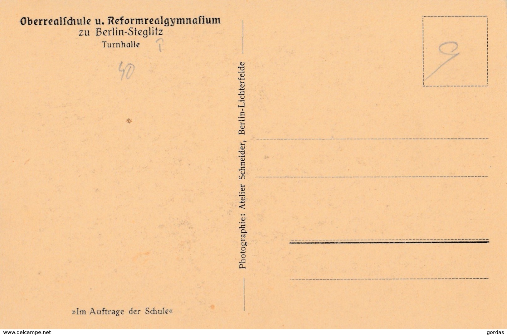 Germany - Berlin - Steglitz - Oberrealschule Und Reformrealgymnasium - Turnhalle - Steglitz