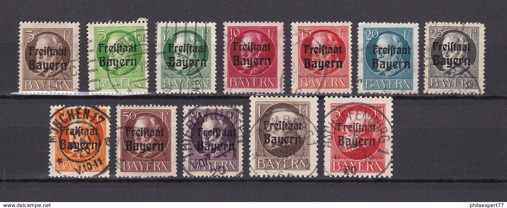 Bayern - 1919/20 - Michel Nr. 152/159+161+164/65+167 A - Gest. - 63 Euro - Other & Unclassified