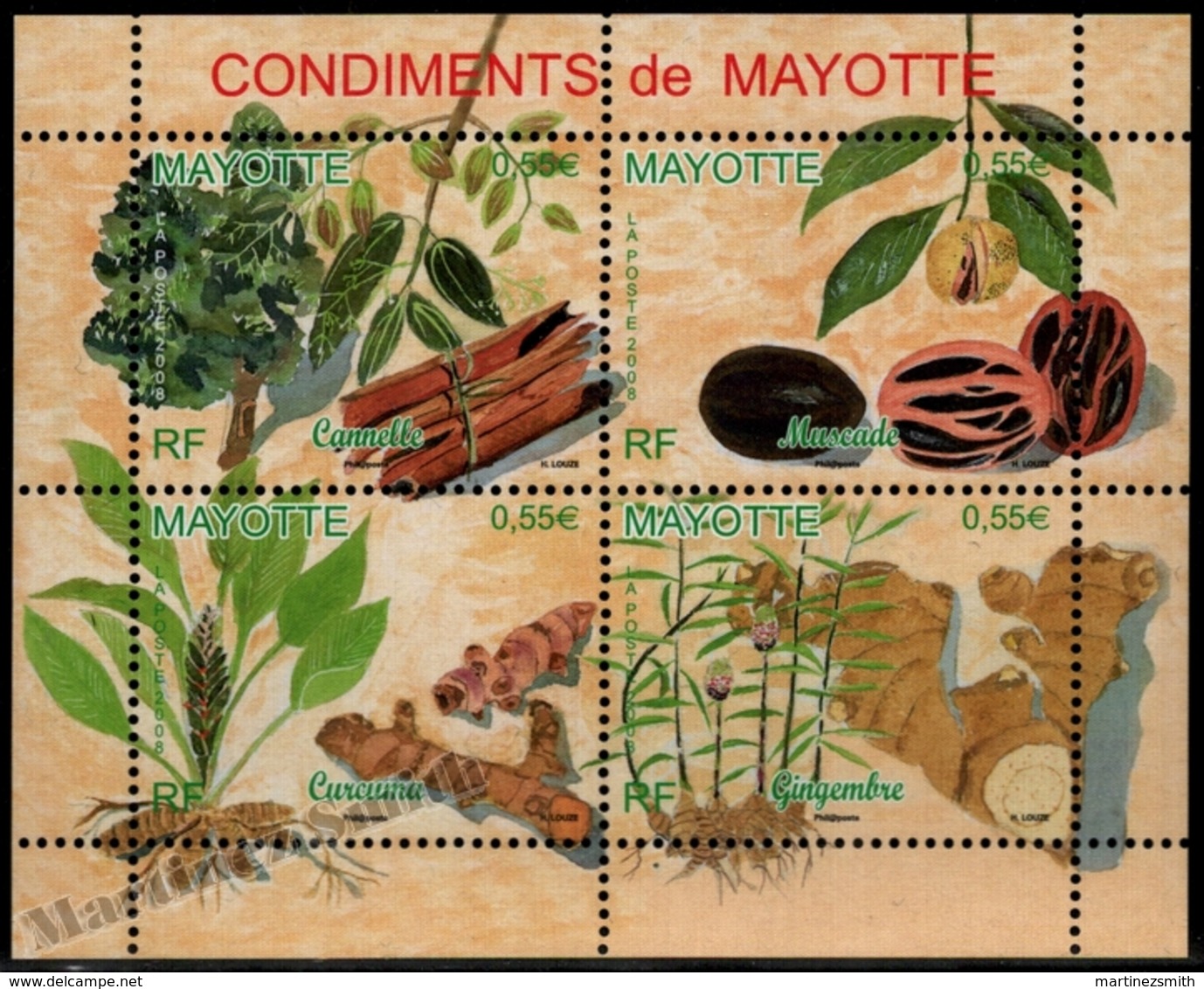 Mayotte 2008 Yvert 210-213, Mayotte Spices - MNH - Ungebraucht