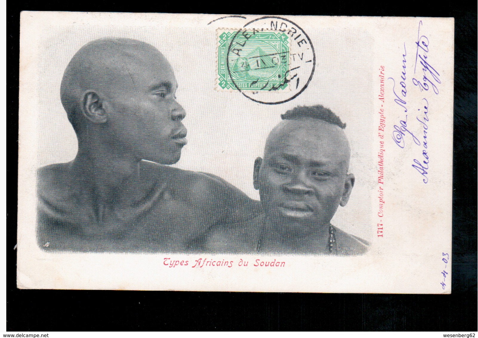 SOUDAN Types Africains Du Soudan 1903 Old Postcard - Sudan