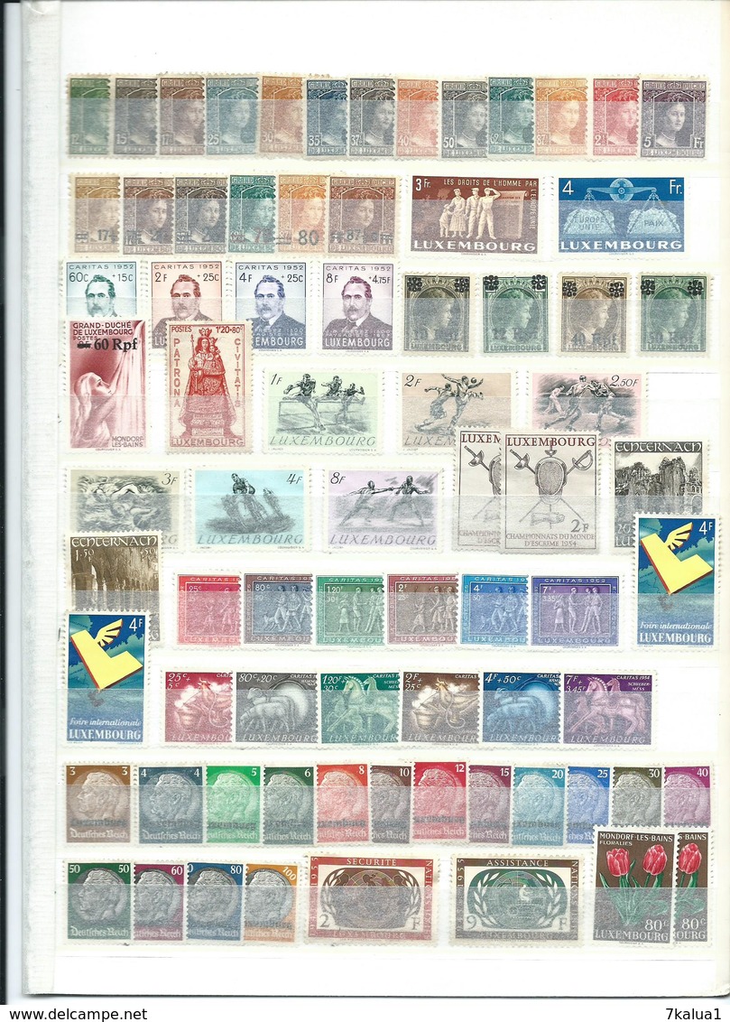 LUXEMBOURG : Lot De Neufs Sans Gomme  Sur 2 Pages - Collections (with Albums)