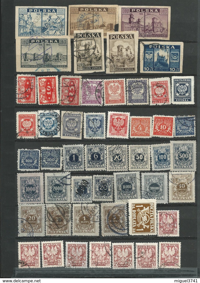 POLOGNE + TAXE + SURCHARGE 1916 / 1956 - 230 TIMBRES Tous Different Voir Scan Detail Annonce Lot 100 - Usati