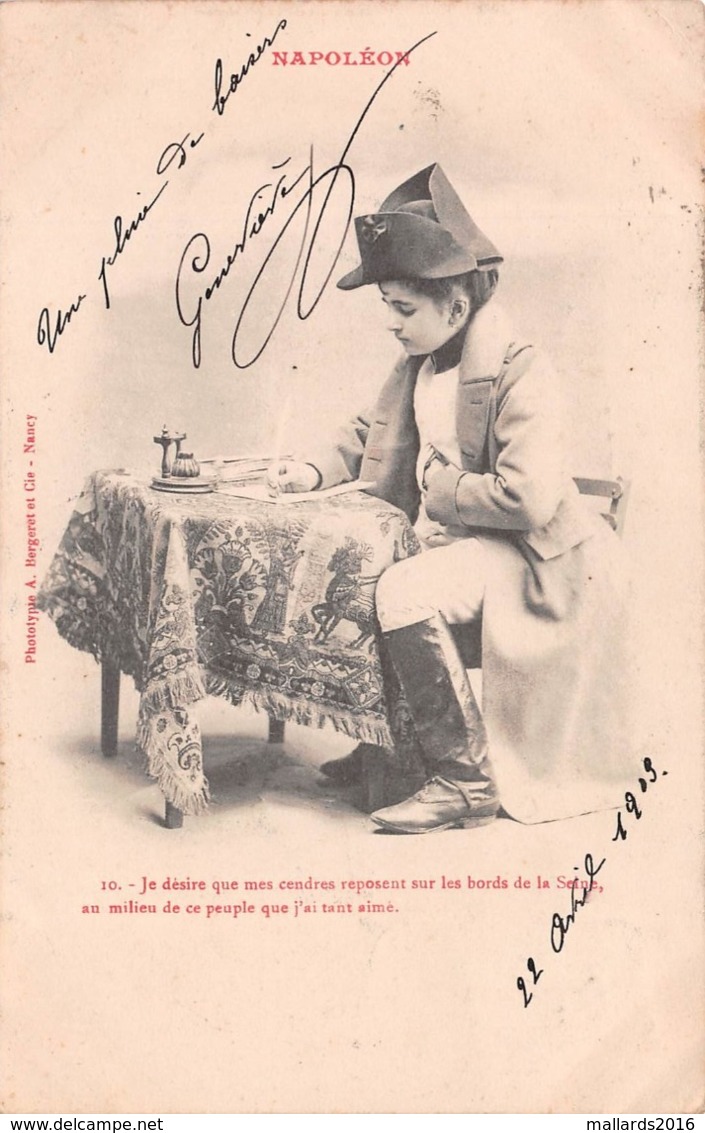 FRANCE - NAPOLEON - POSTED IN 1903 ~ A 116 YEAR OLD POSTCARD 9R05 - Humorous Cards