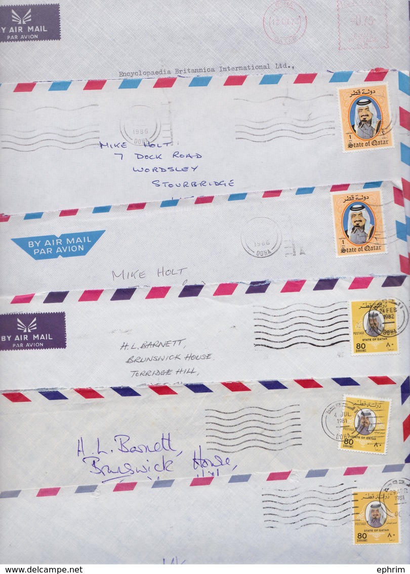 QATAR- Lot De 23 Enveloppes Commerciales - Commercial Mail Cover - Batch Of Letters Sent To Uk - Qatar