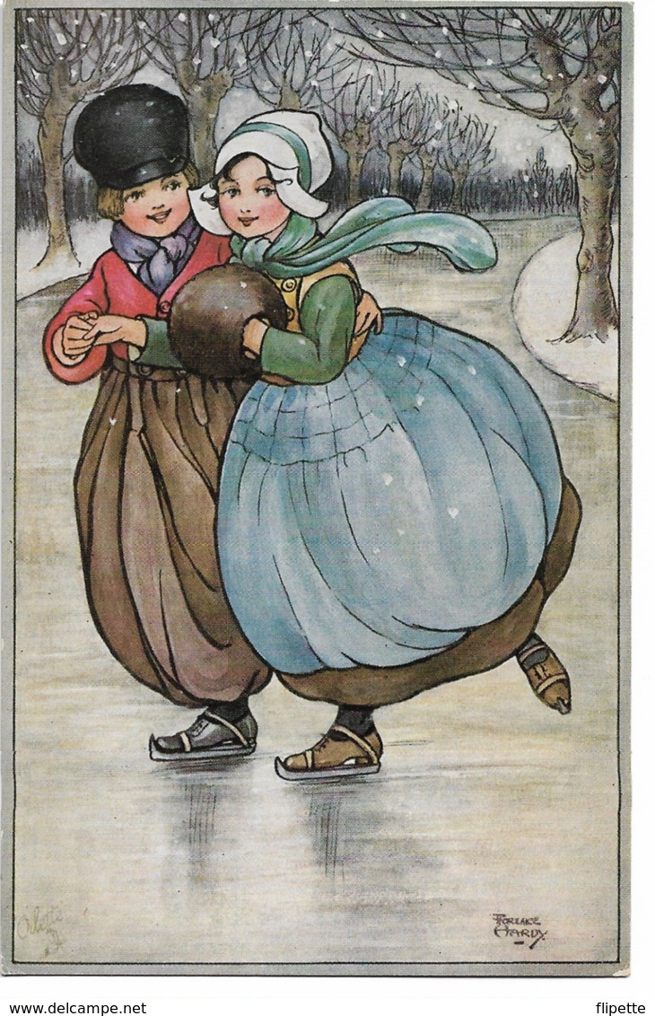 L170A043 - Couple De Patineurs - Florence Hardy - "Young Hearts" - Oilette - Raphaël Tuck & Sons  N°9694 - Hardy, Florence