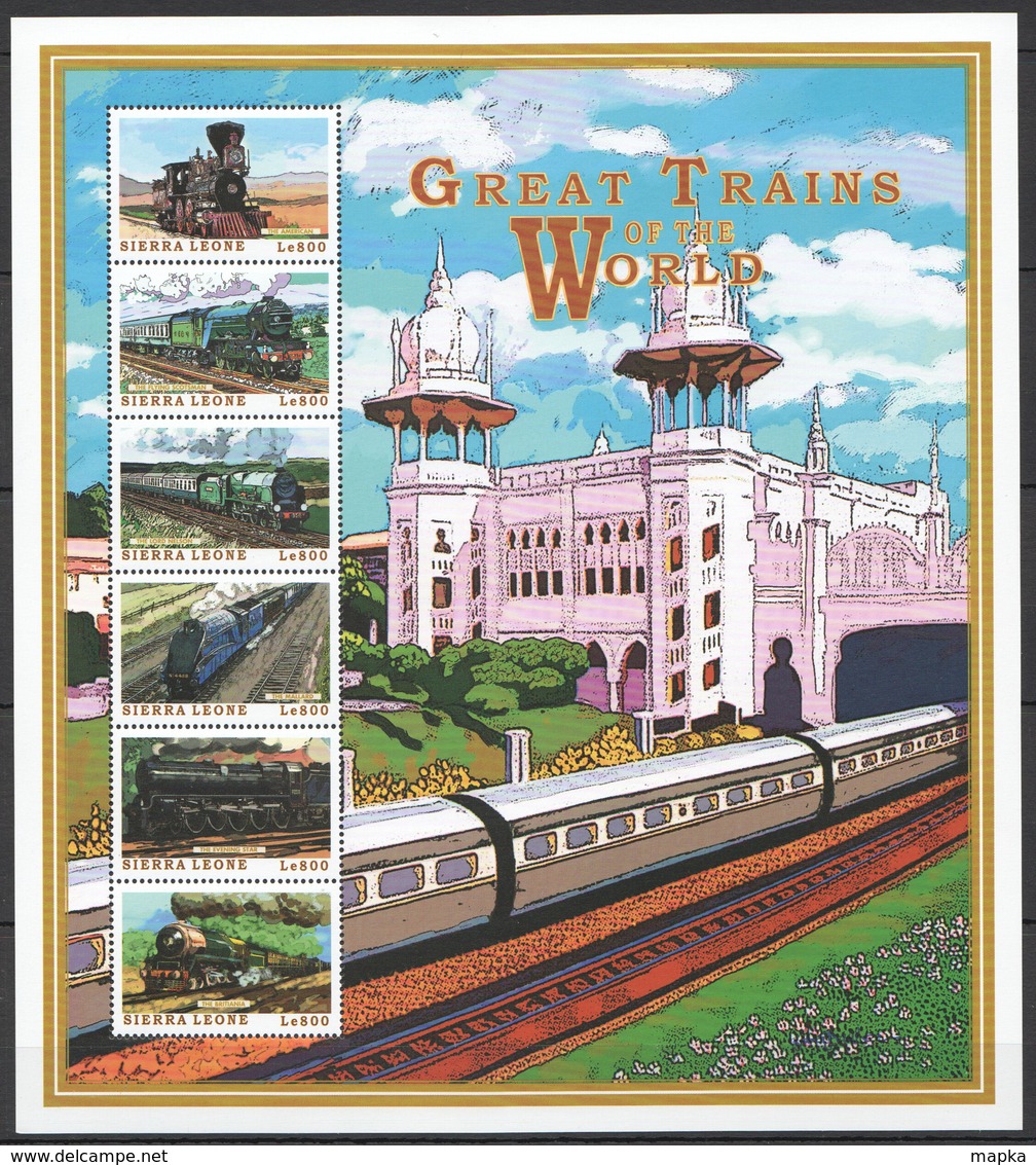 N792 SIERRA LEONE TRANSPORTATION GREAT TRAINS OF THE WORLD 1KB MNH - Trains
