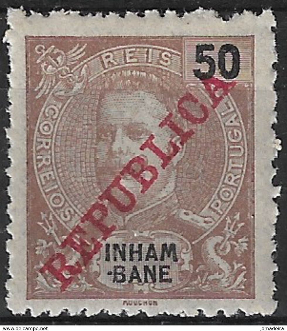 Inhambane – 1911 King Carlos Overprinted REPUBLICA 50 Réis Mint Stamp - Inhambane