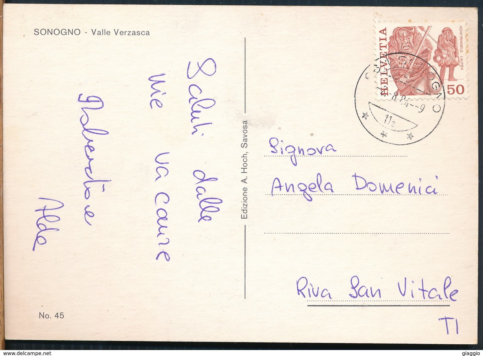 °°° 16080 - SVIZZERA - TI - SONOGNO - VEDUTE VUE VIEWS - 1984 With Stamps °°° - Sonogno