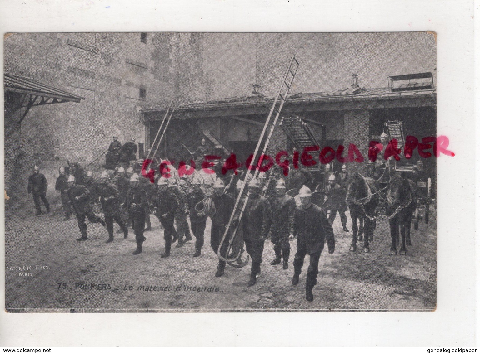 POMPIERS- LE MATERIEL D' INCENDIE  SAPEURS POMPIERS - PARIS -A. CENDRILLON MAISON GILSON CHAUSSUREE 251 FG SAINT ANTOINE - Sapeurs-Pompiers