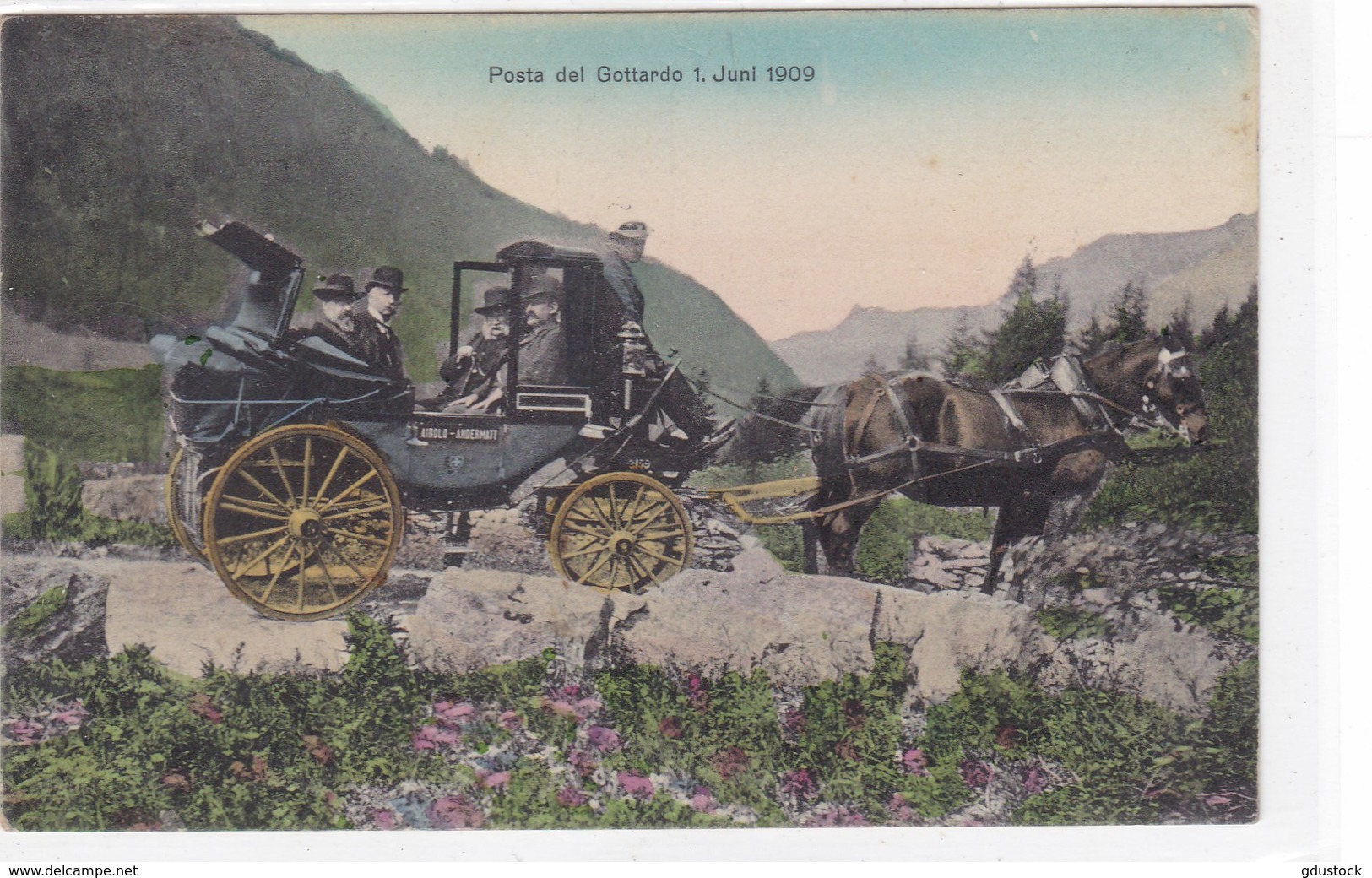 Suisse - Posta Del Gottardo 1. Juni 1909 - Altri & Non Classificati