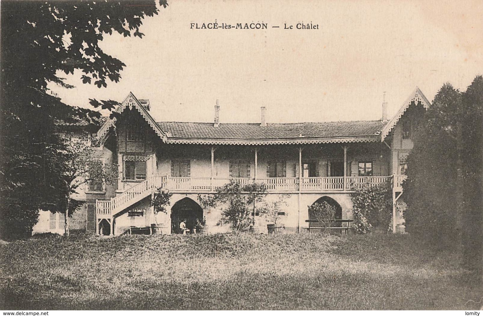 71 Flace Les Macon Le Chalet De L' Ecluse Cpa Carte Ecrite En 1916 - Other & Unclassified