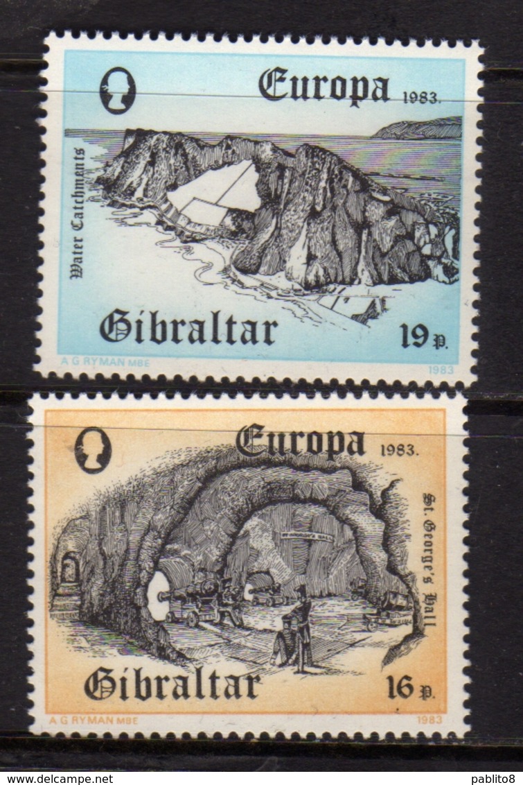 GIBRALTAR GIBILTERRA 1983 EUROPA CEPT SERIE COMPLETA COMPLETE SET MNH - Gibilterra