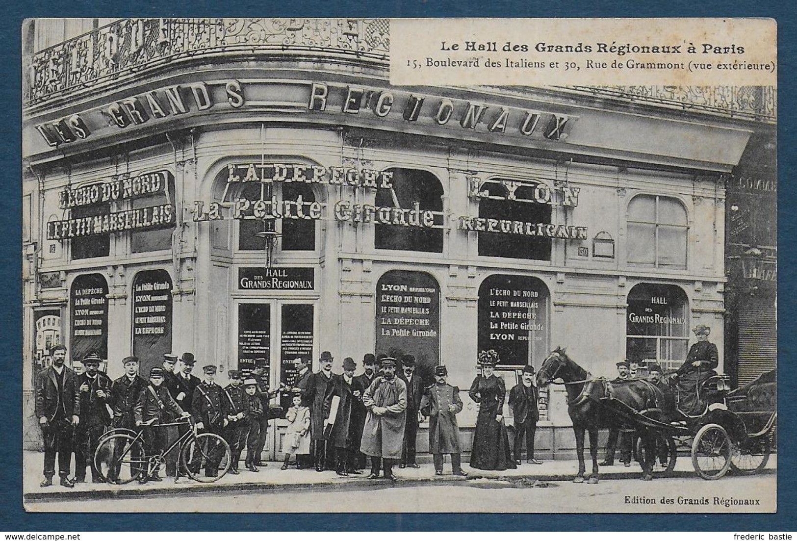 PARIS  - Le Hall Des Grands Régionaux , 15 Bd Des Italiens Et 30 Rue De Grammont - Arrondissement: 09