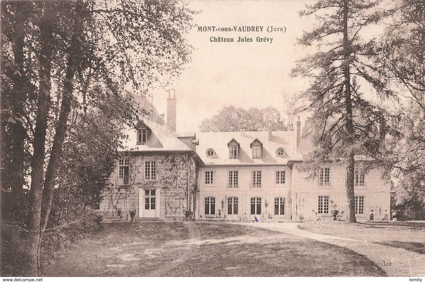 39 Mont Sous Vaudrey Chateau Jules Grevy Cpa Carte Ecrite En 1915 - Autres & Non Classés