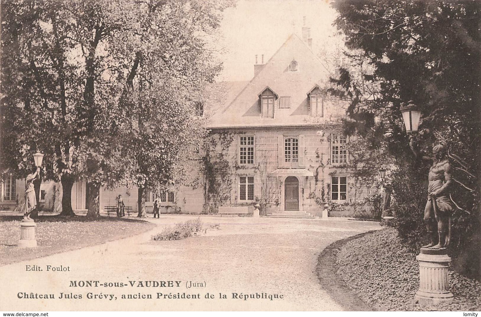 39 Mont Sous Vaudrey Chateau Jules Grevy Ancien President De La Republique Cpa Carte Ecrite En 1915 - Autres & Non Classés