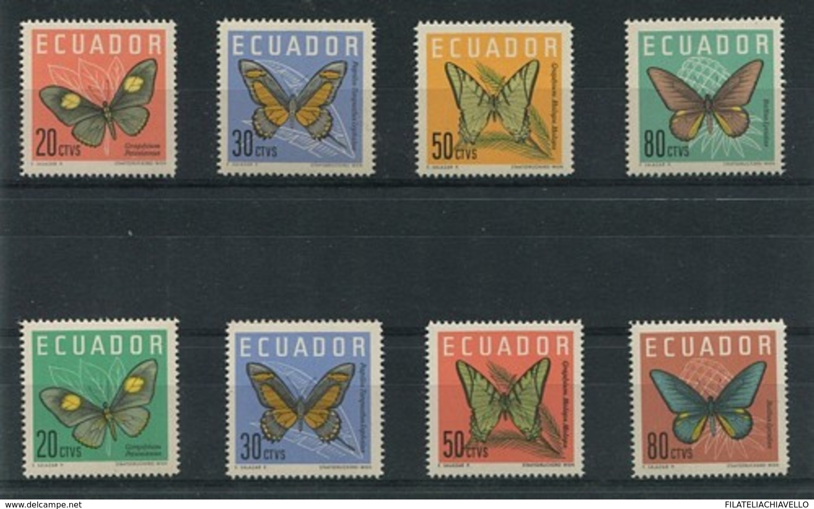 BUTTERFLIE WILDLIFE BUTTERFLIES ECUADOR MINT MNH STAMPS TWO SETS # 54917    101219 - Equateur