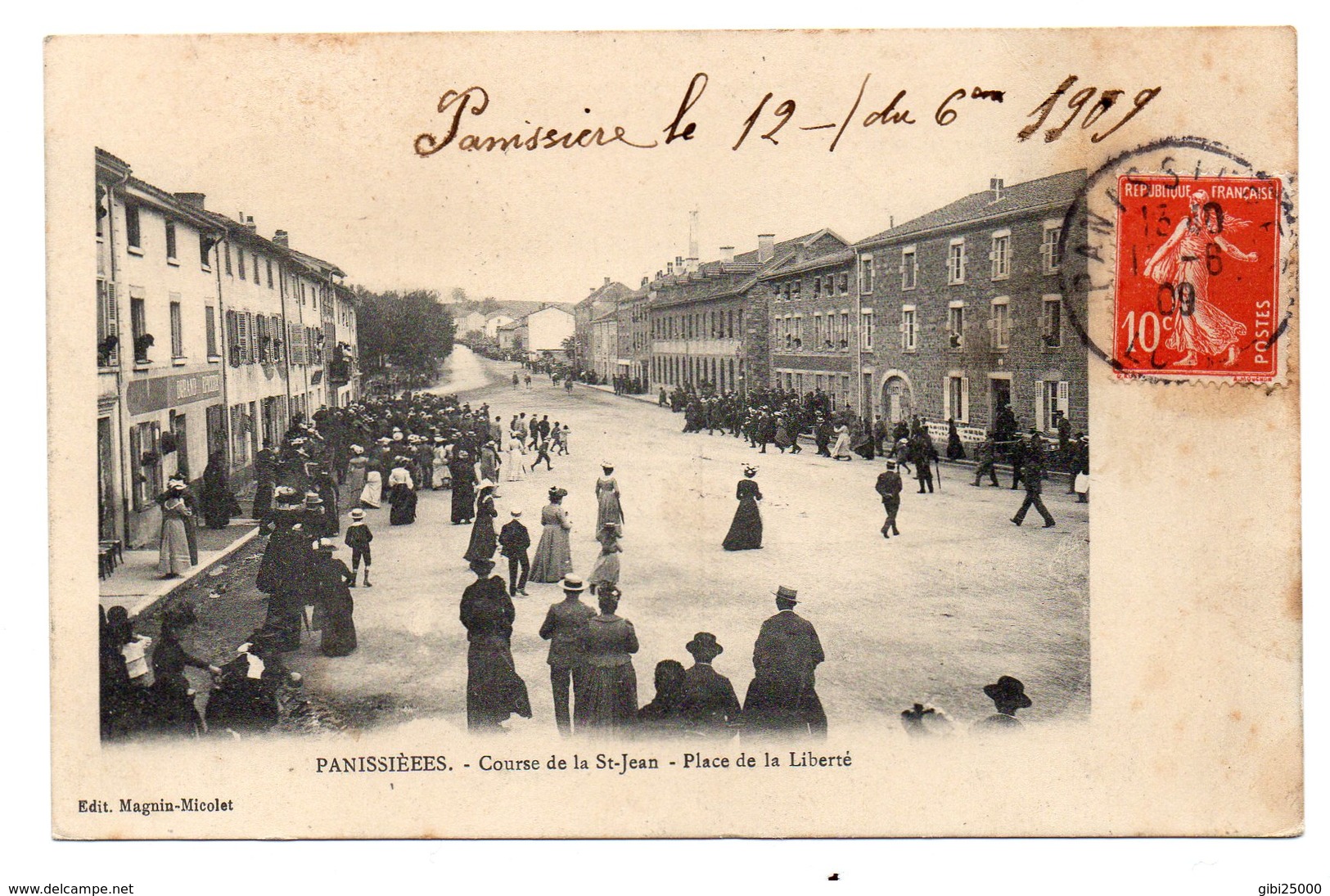 CPA 42 - PANISSIERES - PLACE DE LA LIBERTE - COURSE DE LA ST JEAN - Autres & Non Classés