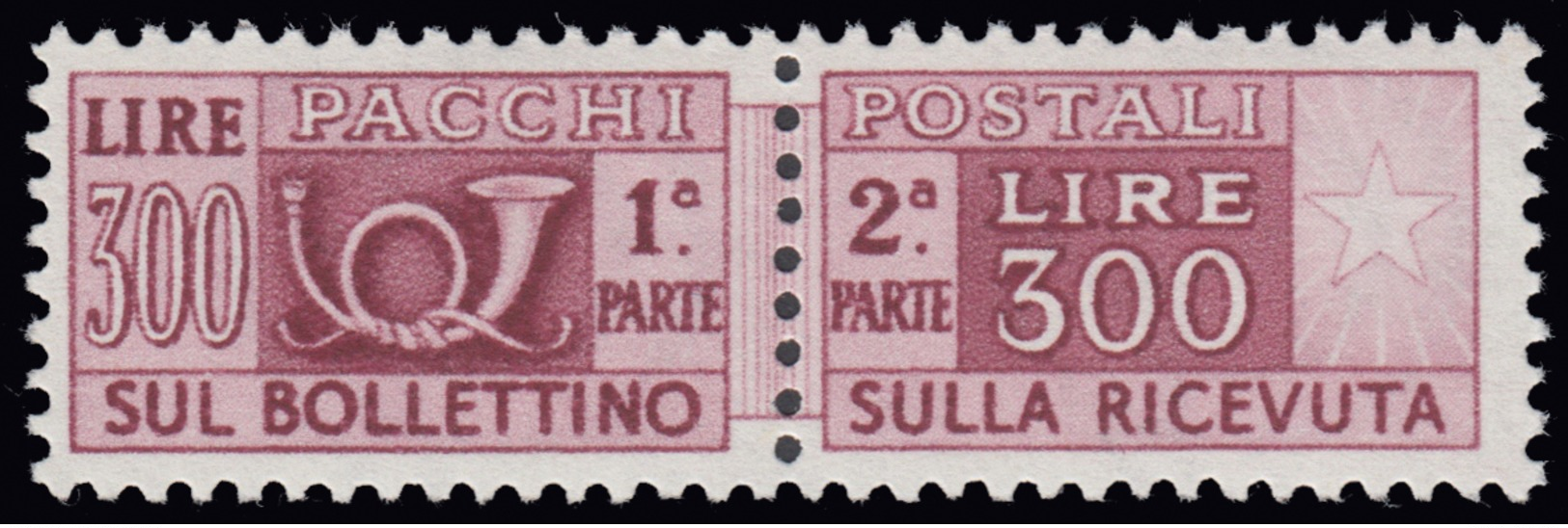 PACCHI CORNO DI POSTA RUOTA. Serie Di 15 Valori Nuovi Con Gomma Integra (Sass. 66/80). Il Francobollo Da Lire 300 (79) L - Paquetes Postales