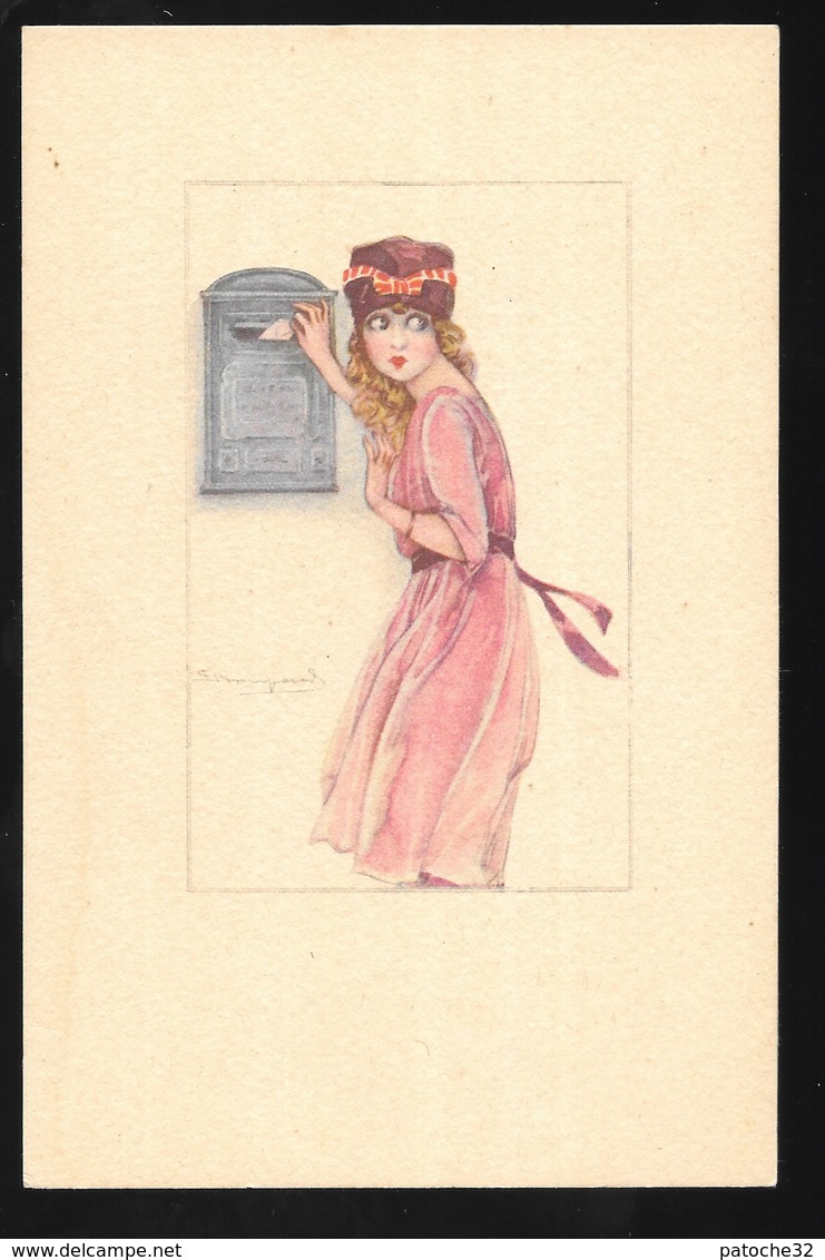 Cpa...illustrateur Italien...Bompard .S...art Nouveau...jeune Femme Lisant Une Lettre... - Bompard, S.