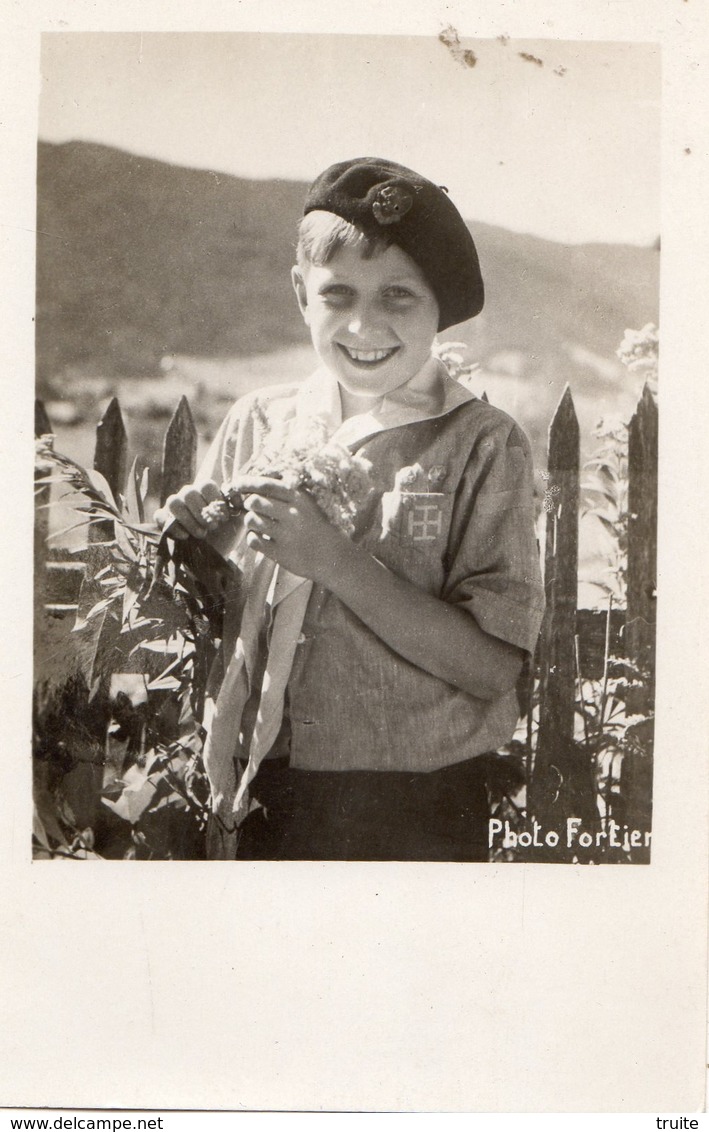 SCOUTS DE FRANCE (CARTE PHOTO) SIGNE FORTIER - Scoutisme