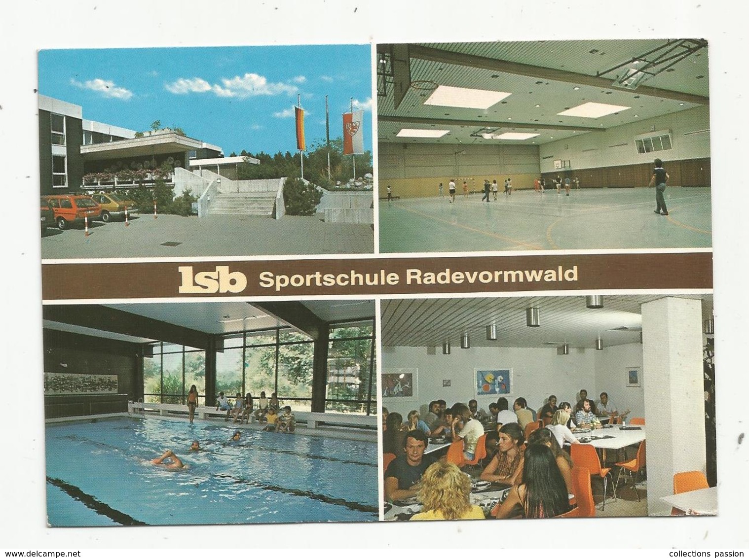 Cp , Allemagne , RADEVORMWALD , Sportschule ,  Landessportbund ,  Voyagée , Multi Vues - Radevormwald