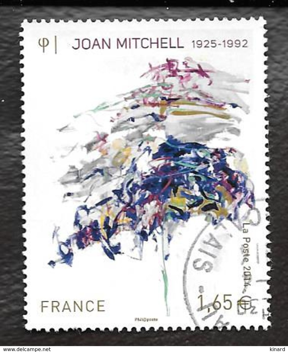 TIMBRE FRANCAIS.....OBLITERATION RONDE   ...2014 ..... N° 4849.  JOAN MITCHELL...VOIR SCAN - Used Stamps