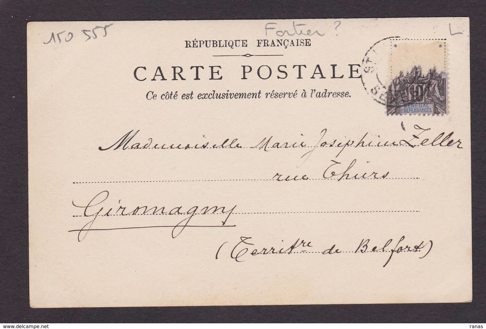 CPA Sénégal Afrique Noire Carte Photo RPPC Circulé Voir Scan Du Dos - Senegal