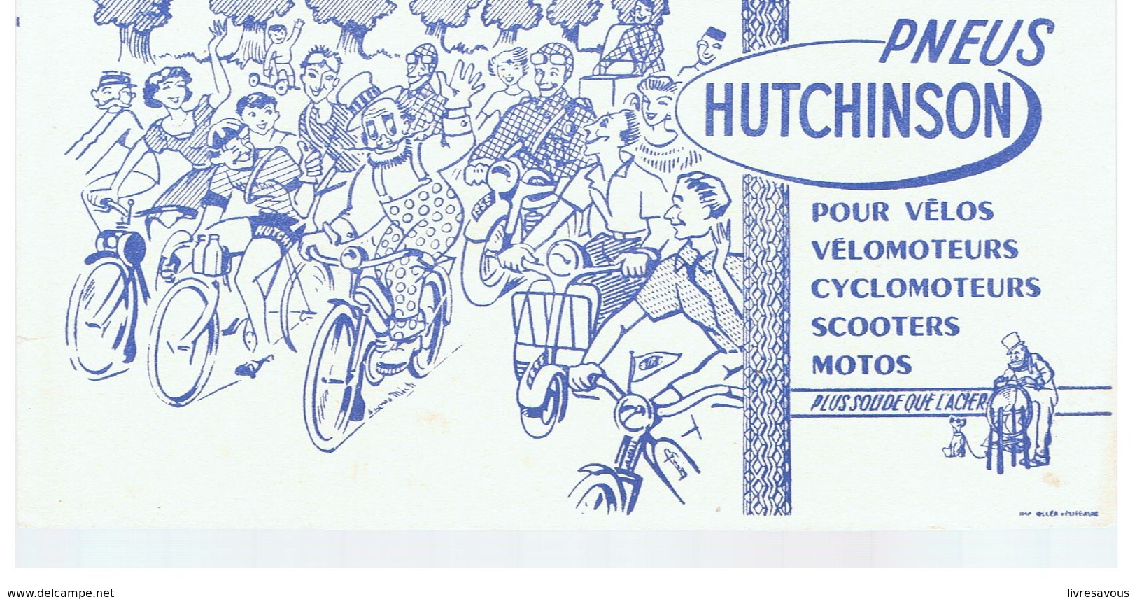 Buvard HUTCHINSON Pneus Pour Vélos Vélomoteurs Cyclomoteurs Scooters Motos - Moto & Vélo