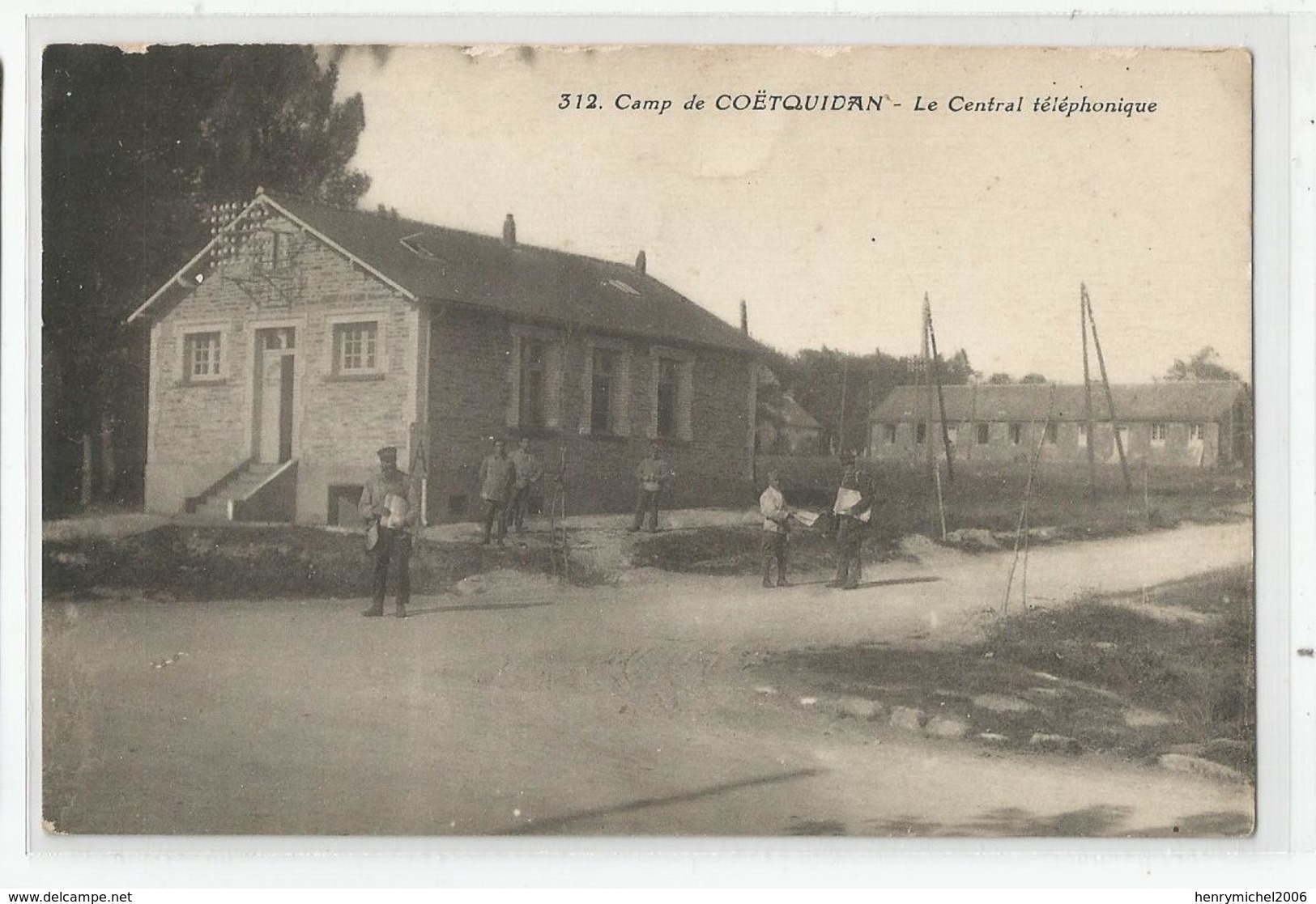 56 Morbihan Camp De Coetquidan Le Central Téléphonique 1936 - Autres & Non Classés