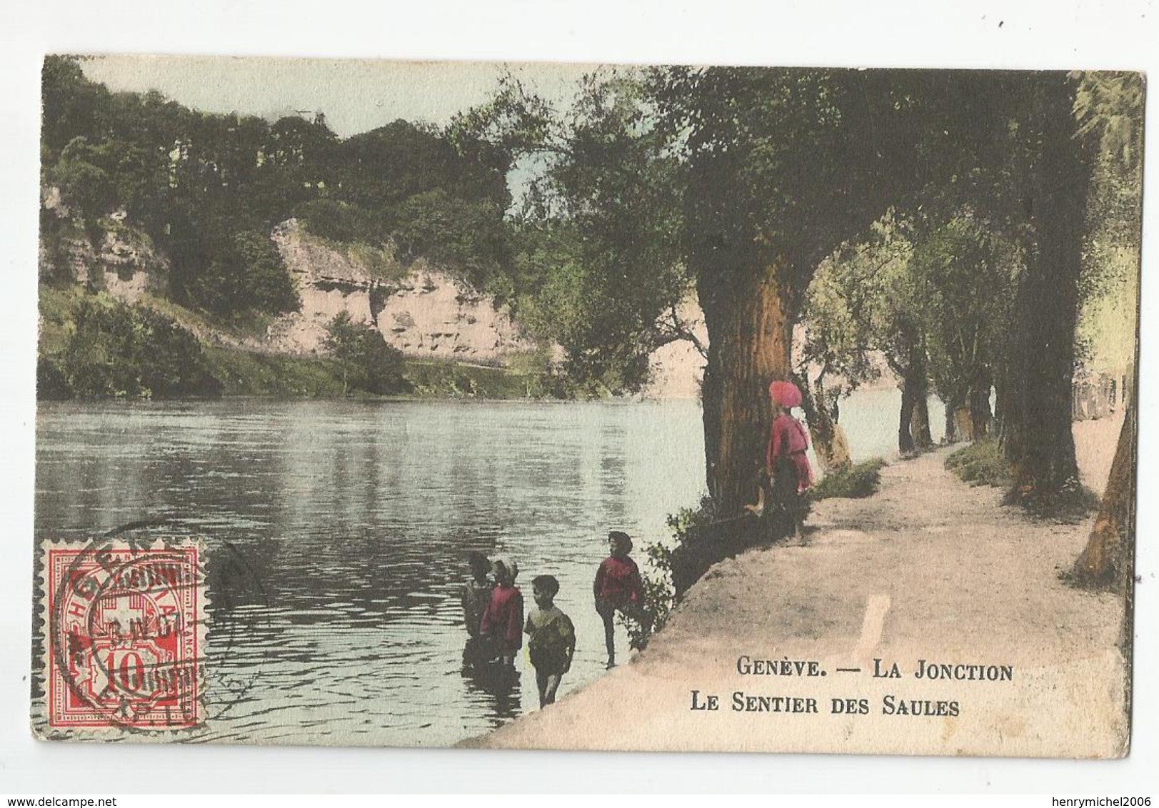 Suisse Genève La Jonction Le Sentier Des Saules 1907 - Genève