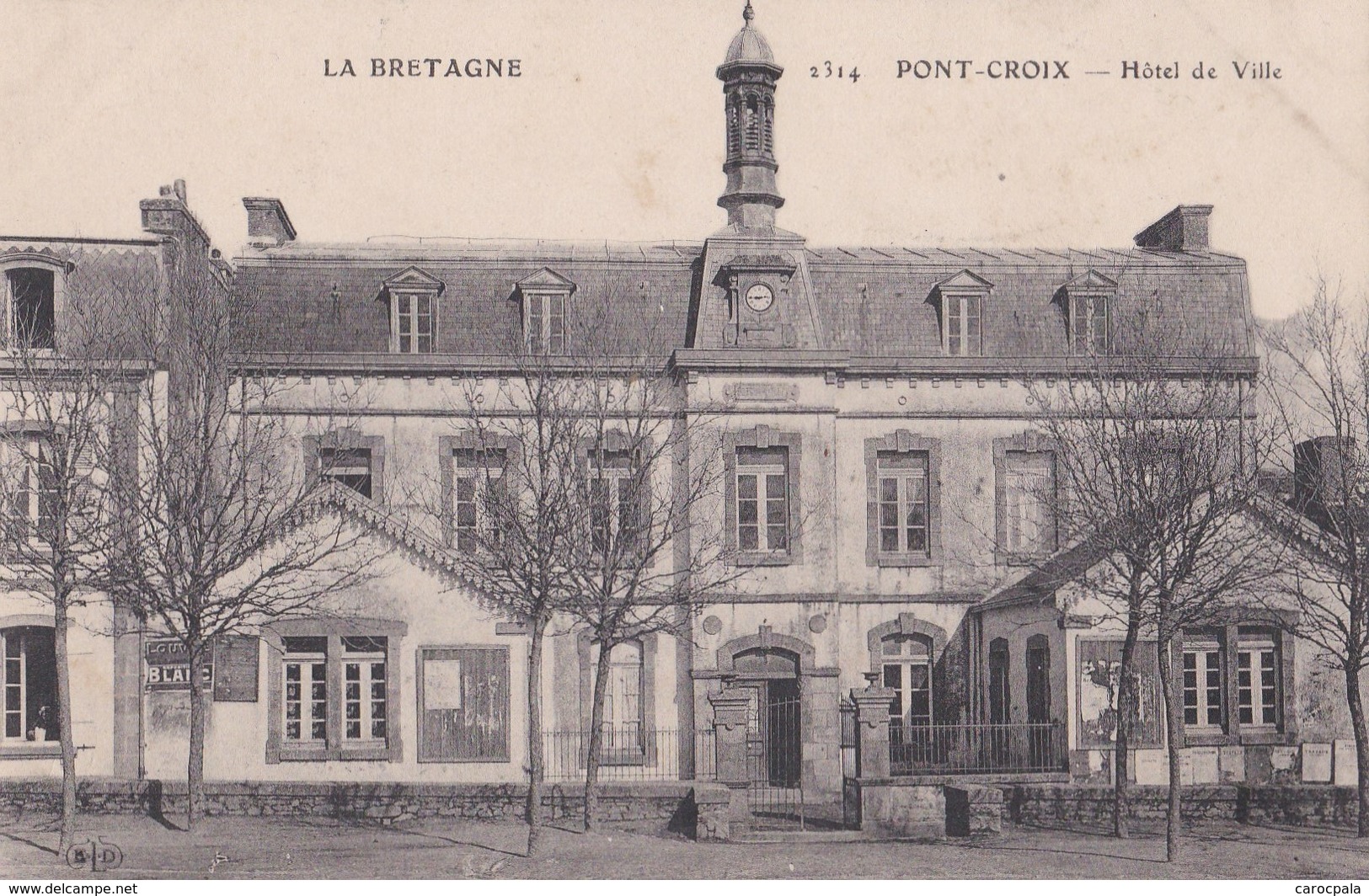 Carte 1915 PONT CROIX / HOTEL DE VILLE - Pont-Croix