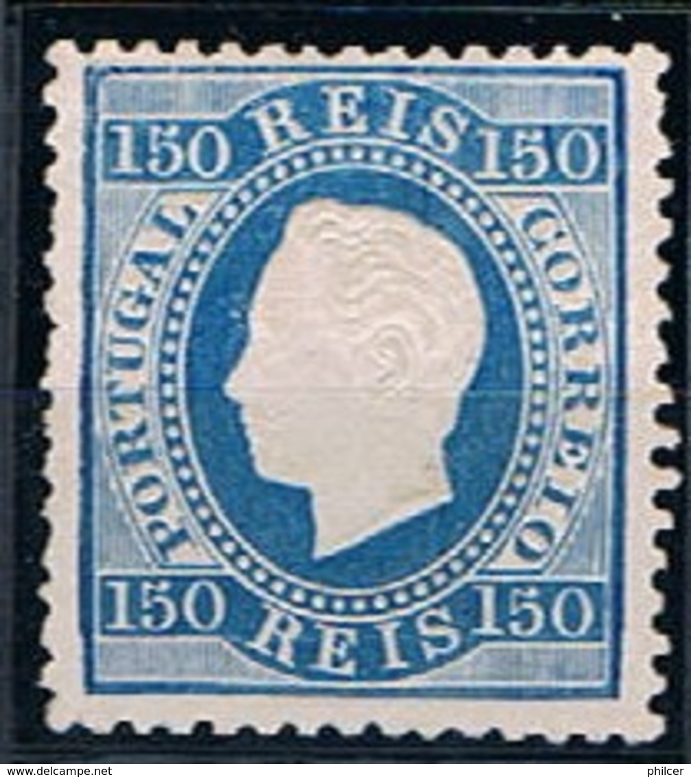 Portugal, 1870/6, # 45 Dent. 12 3/4, Tipo I, Parte Da Efígie Aberta, MNG - Unused Stamps