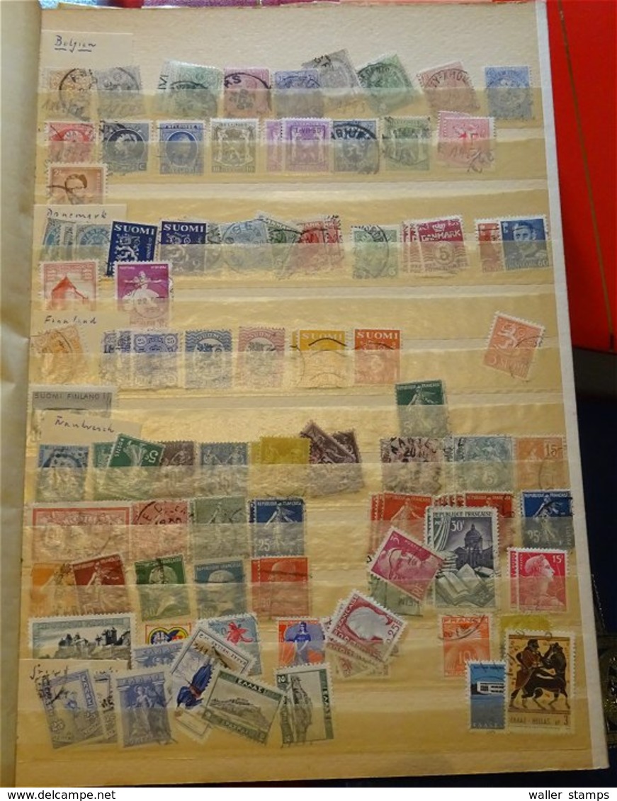 Lot With World Stamps In 12 Albums