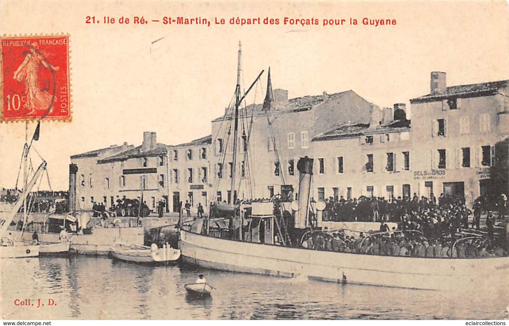 Ile De Ré.    17      St Martin   Le Départ Pour La Guyane    Bagnard.Forçat.     (voir Scan) - Ile De Ré