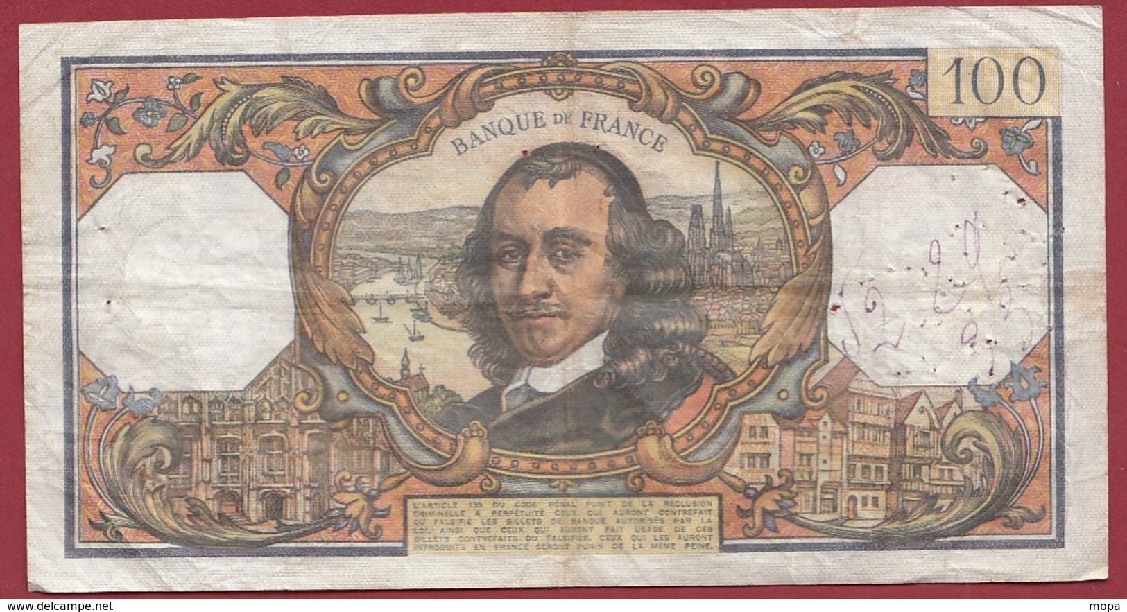 100 Francs "Corneille" Du 04/05/1972.Q----VG/TTB---ALPH. Y.648 ---(7) - 100 F 1964-1979 ''Corneille''