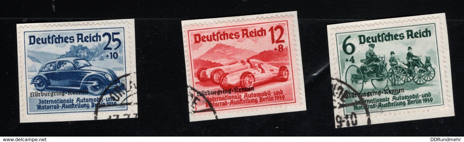1939 17. Feb. Int. Automobilaust. Mi DR 686 Sn DE B134 Yt DR 627 Sg DR 674 Gest. O - Gebraucht