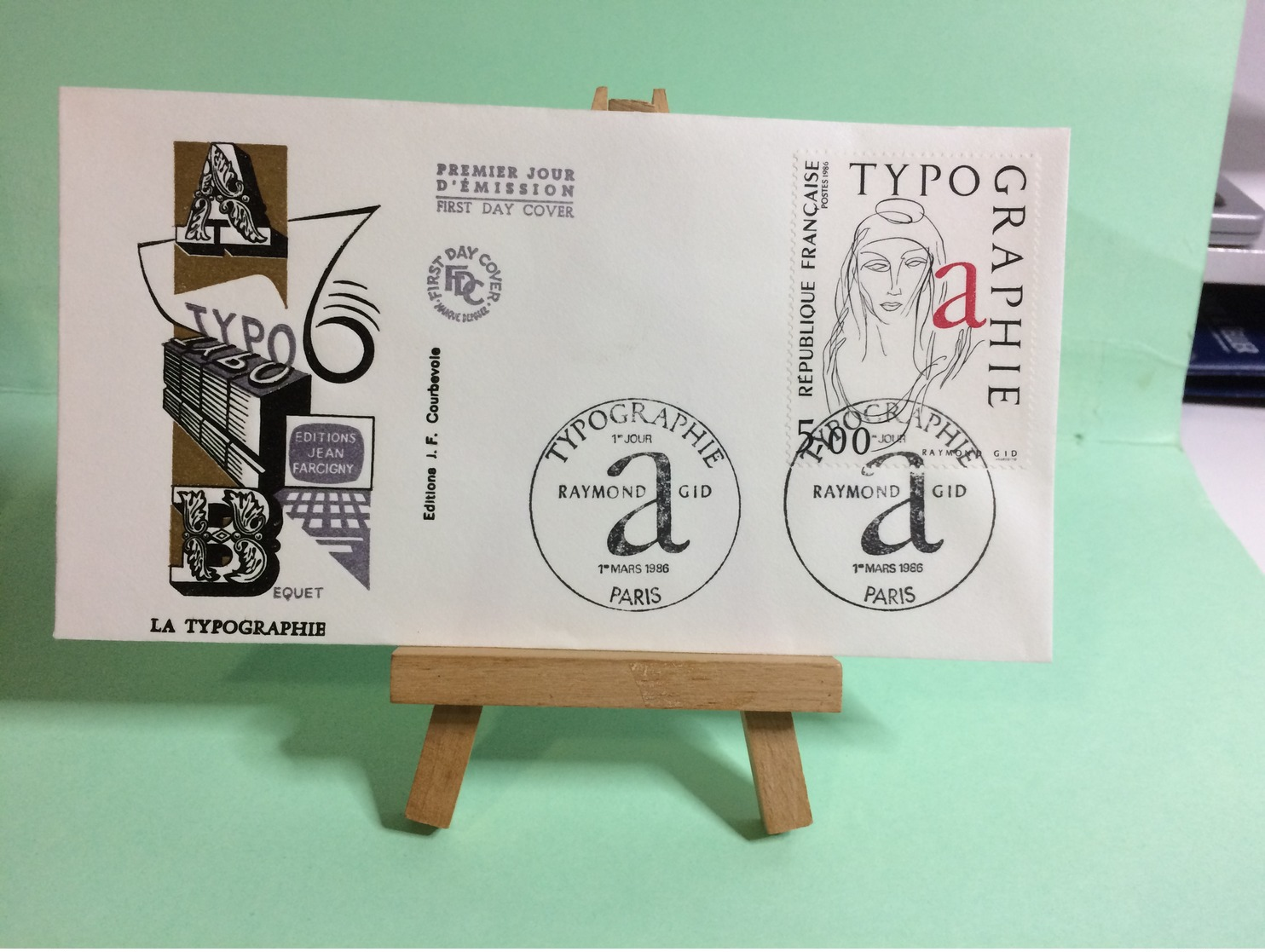 Typo Graphique- Paris - 1.3.1986 - FDC 1er Jour Coté ..€ - 1980-1989