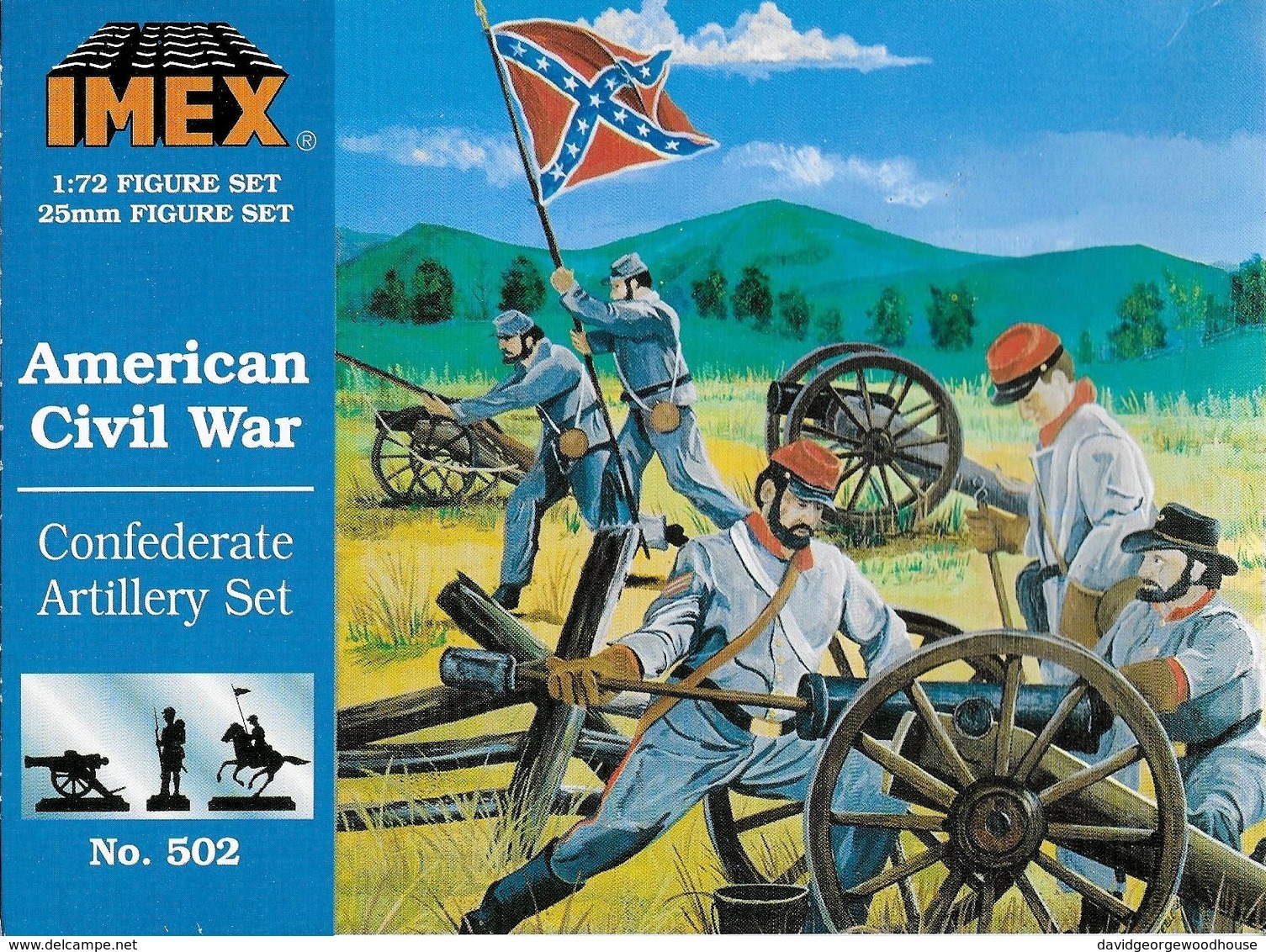 IMEX No. 502 American Civil War Confederate Artillery Set. - Small Figures