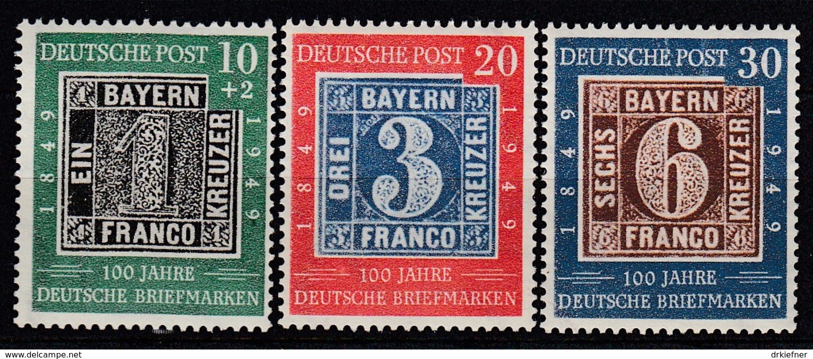 BRD 113-115, Postfrisch **, 100 Jahre Deutsche Briefmarken 1949 - Neufs